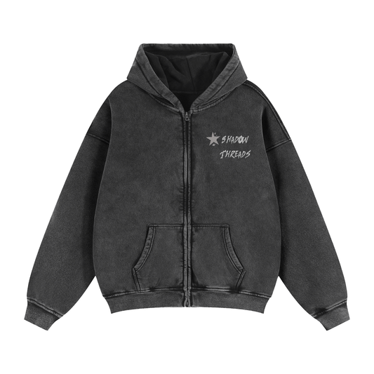 Skull Zip Up Hoodie